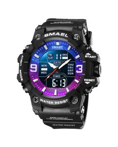 SMAEL 8049 TOP Luxury Watches Men Dual Display Watch 50M Waterproof Sport Wristwatch Mens Military Clock Male Relogio Masculino