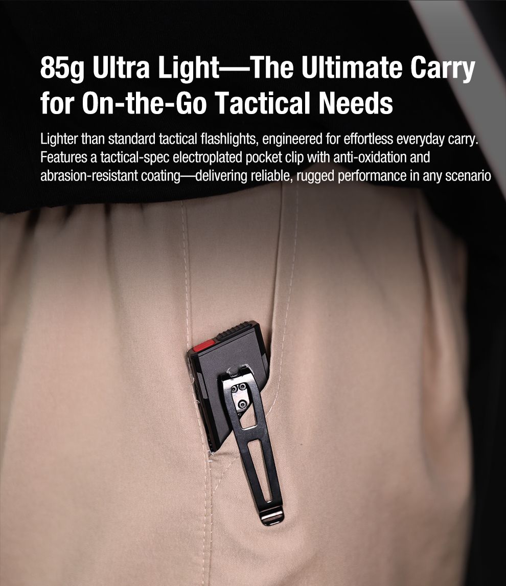 klarus X2 Ultra-Thin Palm-Sized EDC Tactical Flashlight, USB-C Rechargeable 3000 Lumens Compact & Mighty Pocket Light
