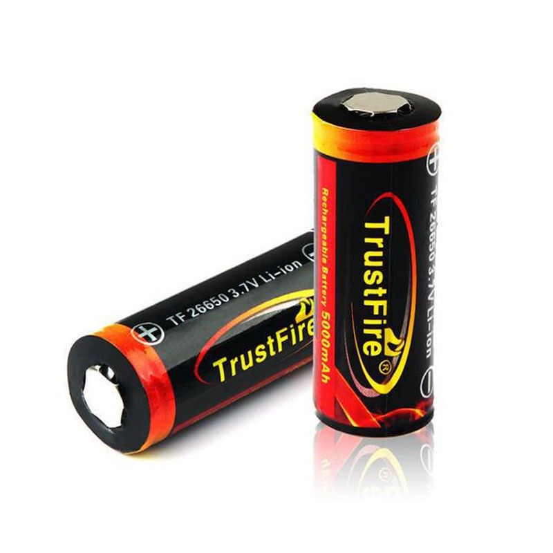 TrustFire TF 26650 3.7V 5000mAh Bateria recarregável de Li-ion recarregável 1 PCS
