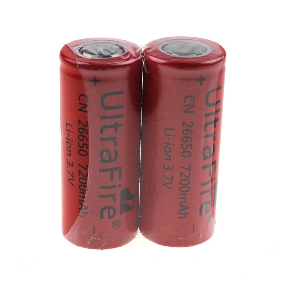 Ultrafire CN 26650 3.7V 7200mAh Bateria desprotegida Li-ion