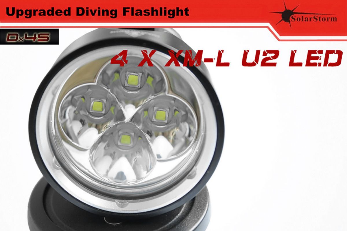 SolarStorm DX4S 4xU2 3200-Lumen LED lanterna de mergulho