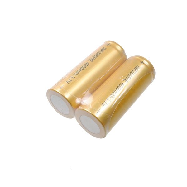 Alta capacidade 26650 4000mAh li-ion recarregável bateria (1 par)