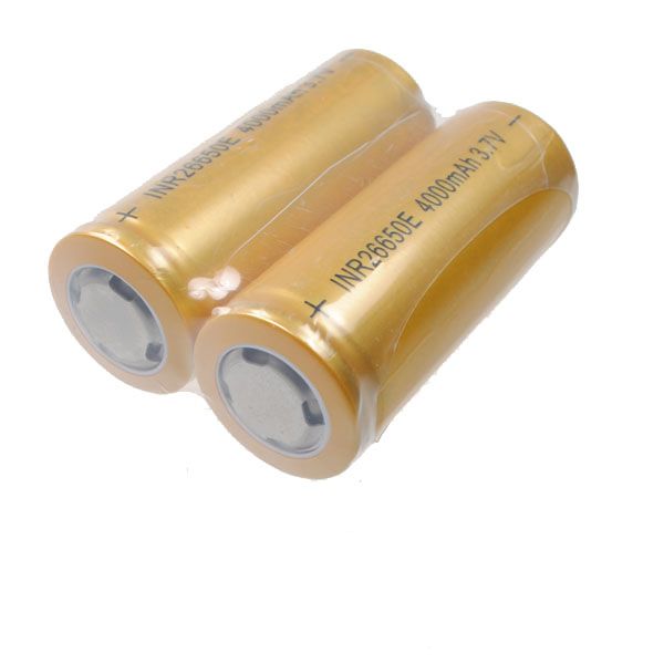 Alta capacidade 26650 4000mAh li-ion recarregável bateria (1 par)