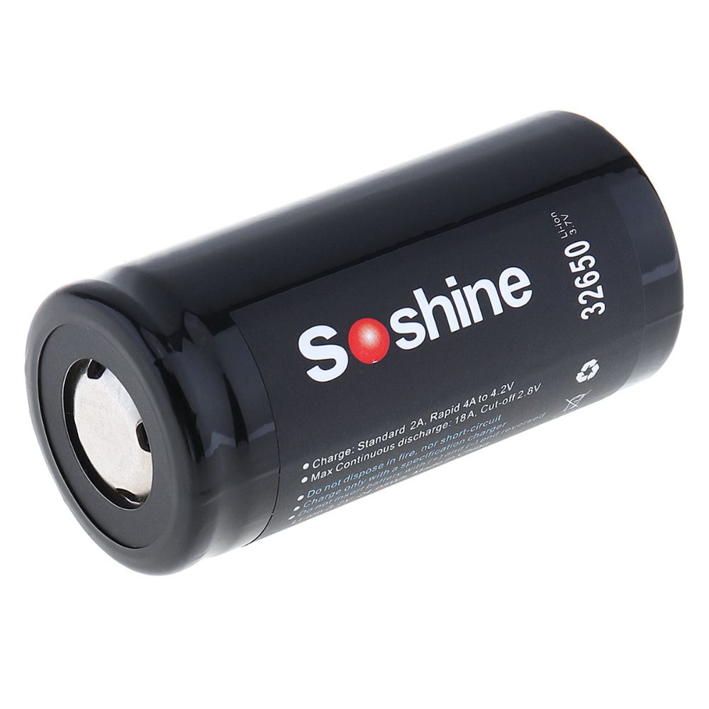 Soshine 6500mAh 3.7V 32650 bateria recarregável lítio lítio lítio