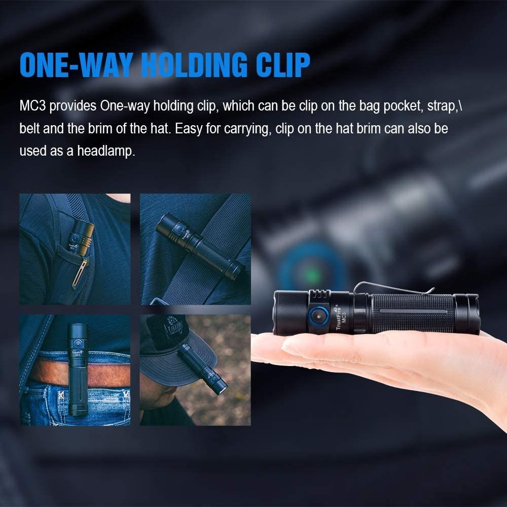 TrustFire MC3 XHP50 2500 Lumens LED Lanterna USB Magnetic Charging Torch 21700 Luz Recarregável IP68 À Prova D 'Água EDC Lâmpada Handheld Luzes de trabalho