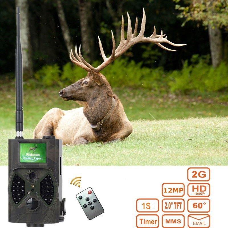 HC-300M 12MP 1080P Night Vision Hunting Armadilhas GPRS Scouting Infravermelho Para Trilhas Câmera de Caça