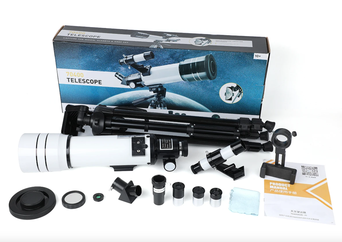 Bossdun 333X Professional Astronomical Telescope for Kids Large Objective Lens for Moon Observation and Stargazing