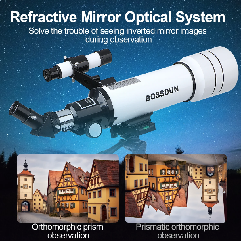 Bossdun 333X Professional Astronomical Telescope for Kids Large Objective Lens for Moon Observation and Stargazing