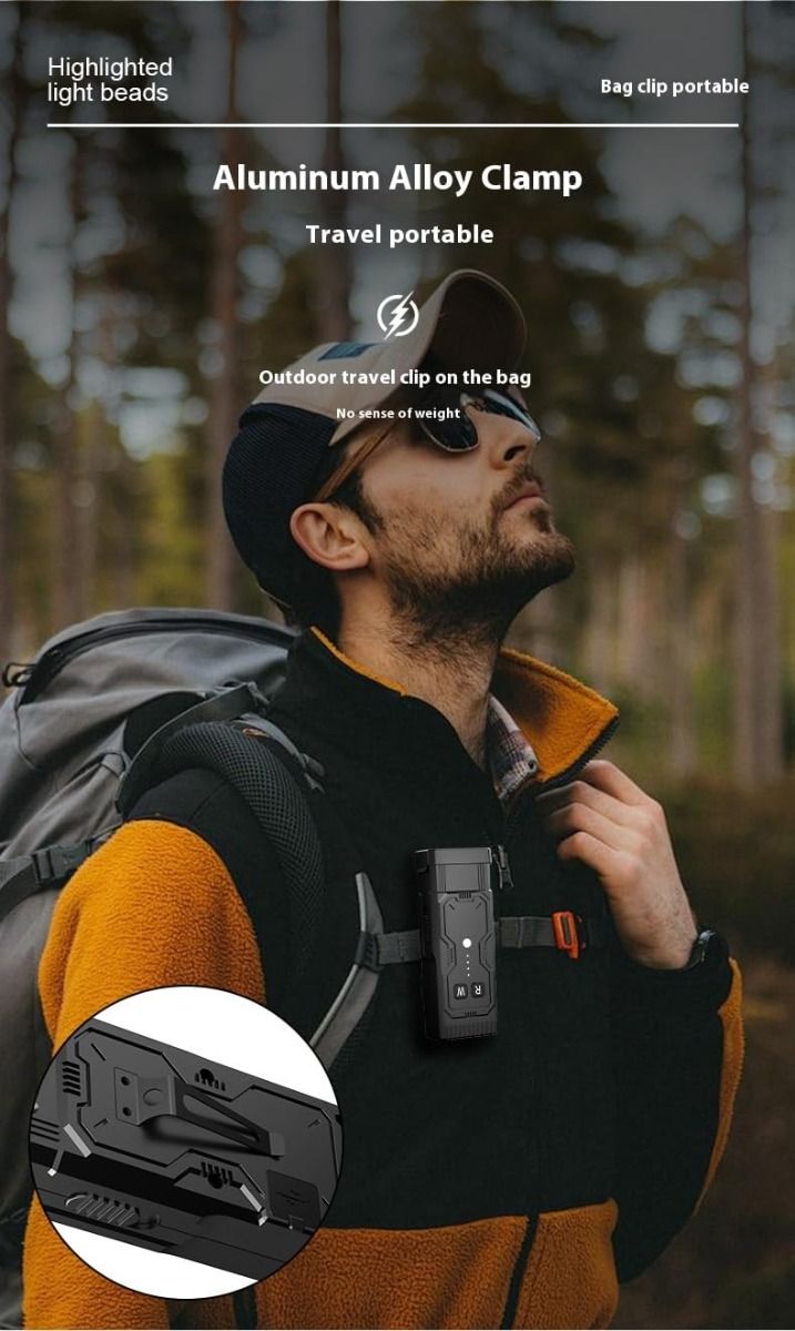 Multi Function Rechargeable Self-Defense LED Flashlight with Arc Lighter Hidden Camera Detectors, Portable Self Protective Tactical Flashlight