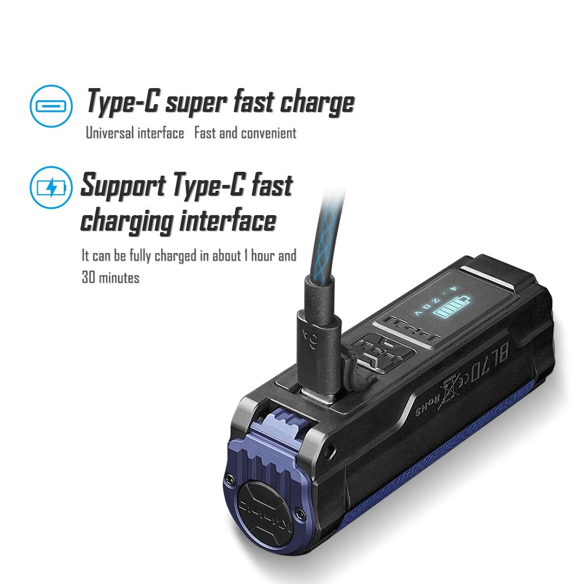 IMALENT BL70 6000 Lumens Type-C Rechargeable LED EDC Flashlight