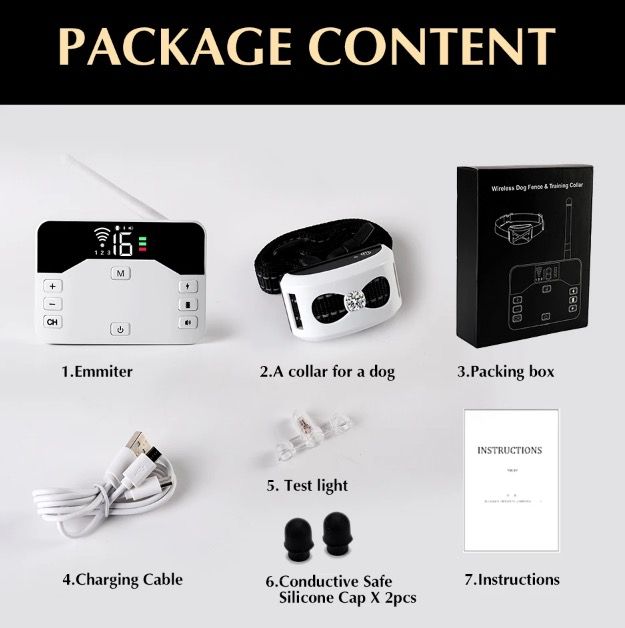 Wireless Dog Fence System Remote Training Collar for All Size Dogs Safe Pet Containment and Behavior Management