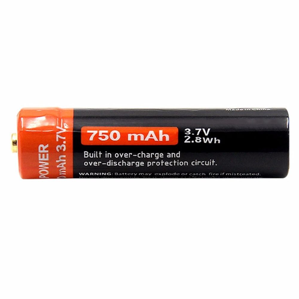 14500 750mAh 3.7V Micro USB Recarregável Li-ion Bateria