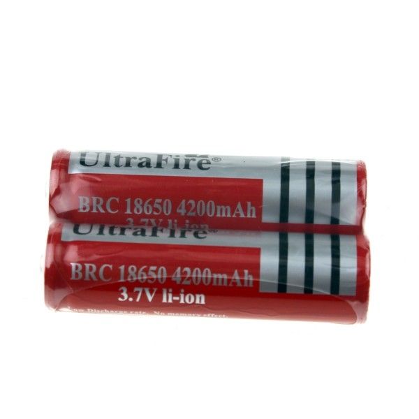 Ultrafire brc 4200mAh 3.7V li-ion recarregável 18650 bateria (1 par)