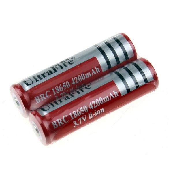 Ultrafire brc 4200mAh 3.7V li-ion recarregável 18650 bateria (1 par)