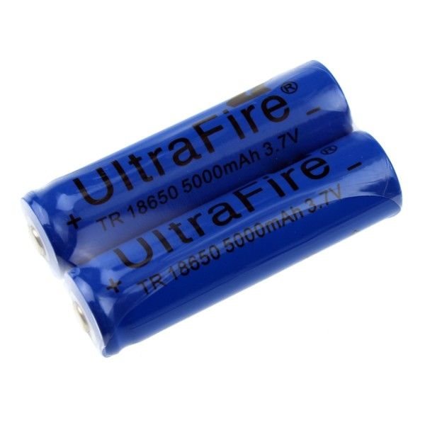 Ultrafire tr 5000mAh 3.7V 18650 bateria recarregável li-ion (1 par)