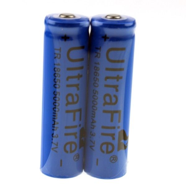 Ultrafire tr 5000mAh 3.7V 18650 bateria recarregável li-ion (1 par)