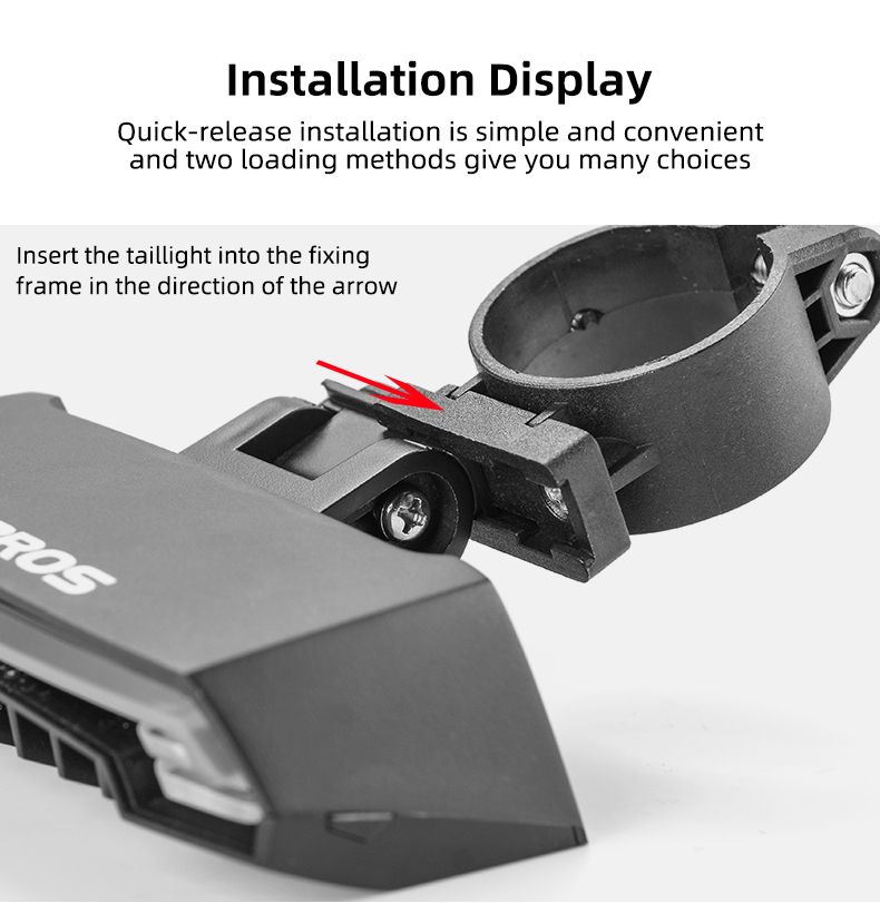 ROCKBROS LKWD-R1 Luz de Bicicleta Inteligente USB LED Controle Remoto Sem Fio Luz Traseira de Bicicleta MTB Estrada Laser Sinal de Volta Lâmpada de Ciclismo Luz Traseira