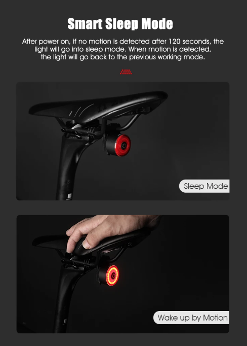 Gaciron LOOP-100 High Brightness Bike Tail Light Brake Sensor Aluminum Alloy for Urban and Trail Cycling