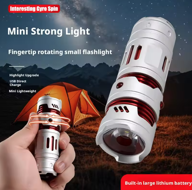 Portable Mini EDC Flashlight USB Rechargeable Pocket Torch Light Keychain Flashlights