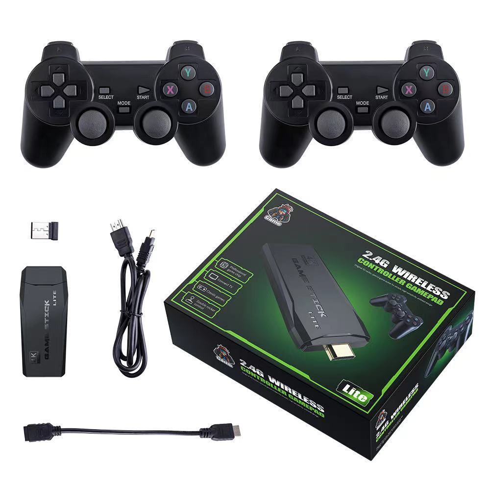 Retro Gaming Console 2.4G Double Wireless Controller 10,000 Games 64GB PS1 GBA Classics 4K Christmas Gift