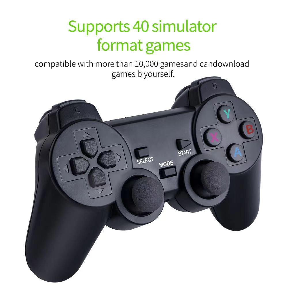 Retro Gaming Console 2.4G Double Wireless Controller 10,000 Games 64GB PS1 GBA Classics 4K Christmas Gift