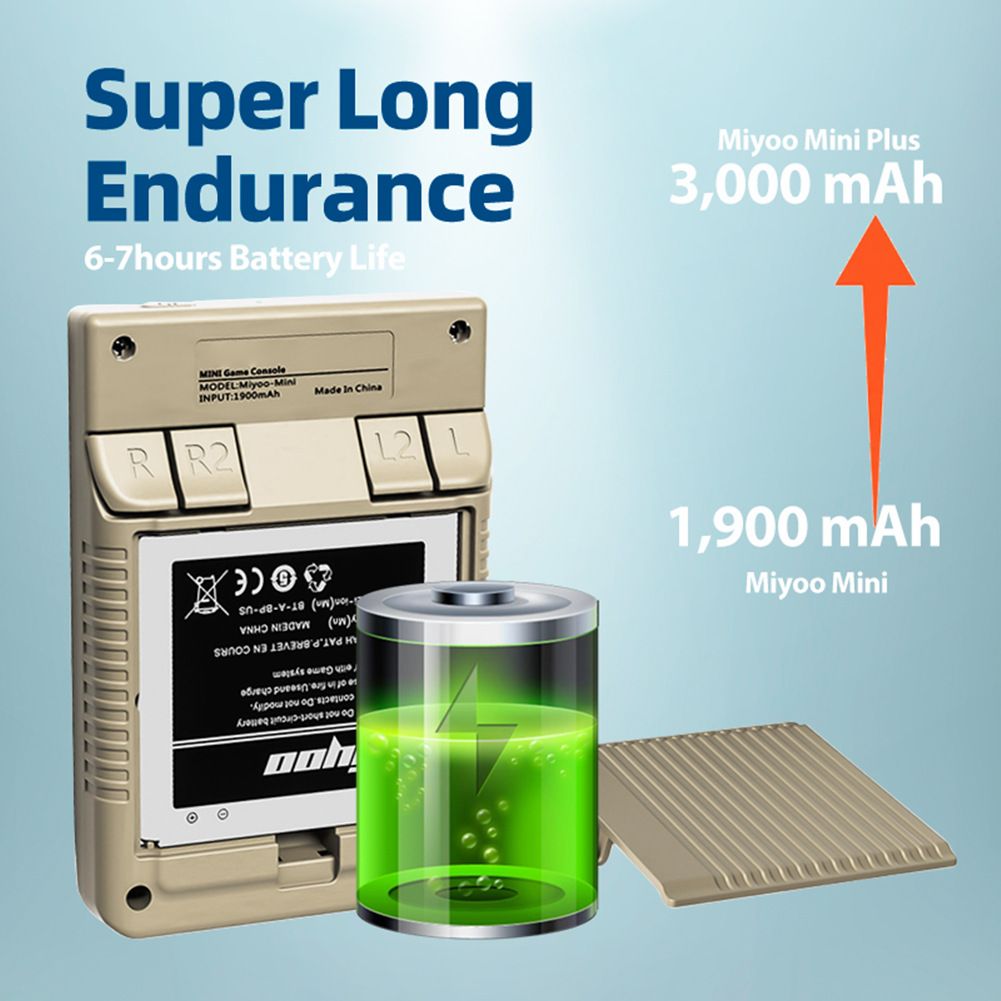 MIYOO Mini Plus Portable Retro Game Console 3.5-inch IPS Screen Lightweight Classic Video Games Compact