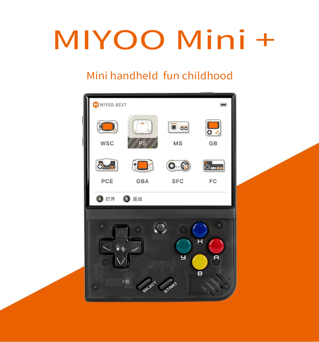 MIYOO Mini Plus Portable Retro Game Console 3.5-inch IPS Screen Lightweight Classic Video Games Compact