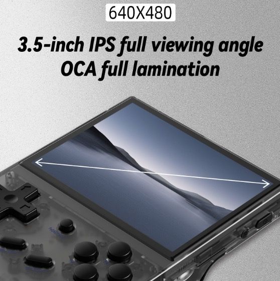 ANBERNIC RG35XX Retro Handheld Game Console Vibrant IPS Screen PSP Support for Nostalgic Gameplay in Gray