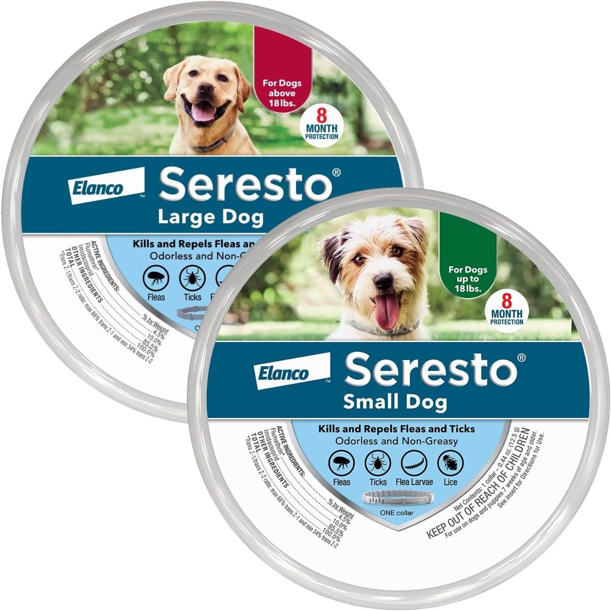 Seresto Large Dog Vet-Recommended Flea & Tick Treatment & Prevention Collar 8 Months Protection