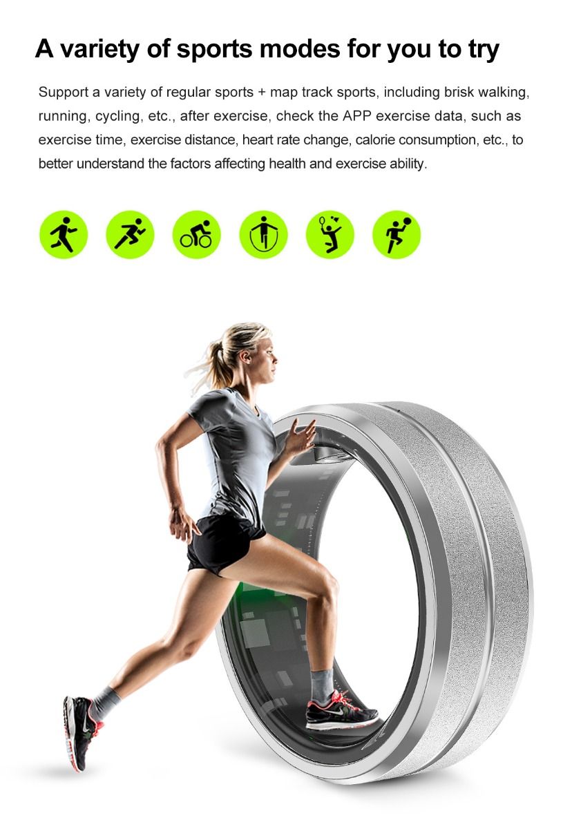 Multi-functional Smart Ring Wearable Technology with Heart Rate and Sleep Quality Tracking Stylish Accessory
